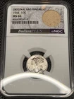 1944 Mercury Dime Original Bag Fragment MS66 NGC ~ GREAT LUSTER #1262