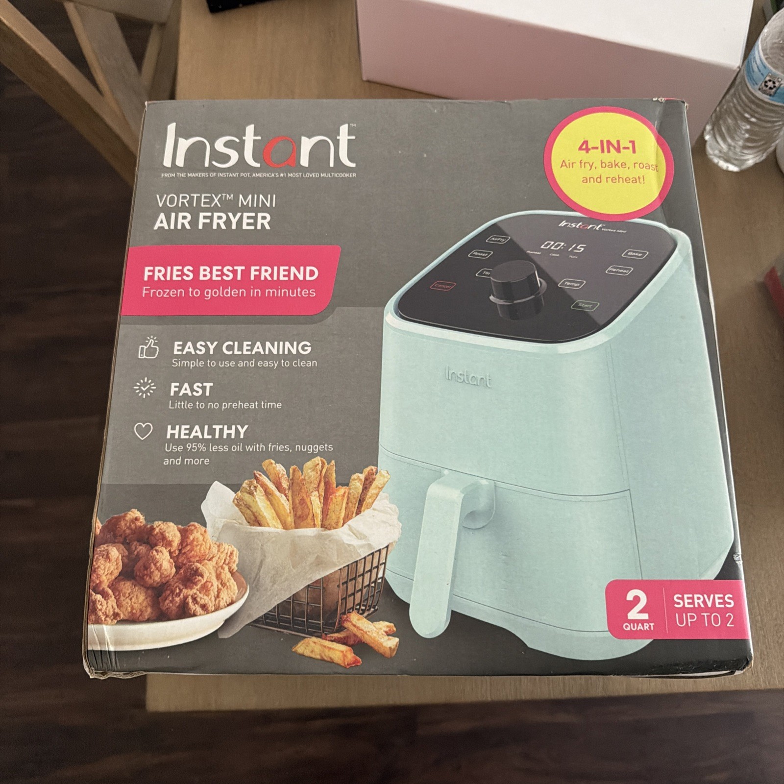 Instant Pot Vortex 2QT Mini Air Fryer 4In1 - Aqua Color New in Original box