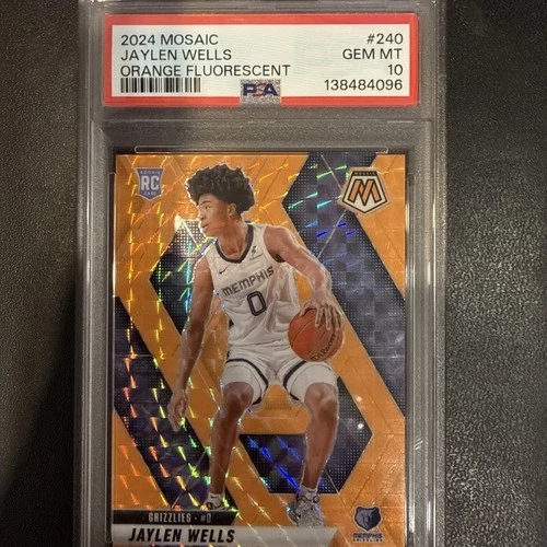 2024-25 Panini Mosaic - Rookies Jaylen Wells #240 Orange Fluorescent /25 🍊