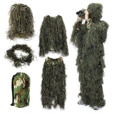 Ghillie Suit Dschungel woodland Tarnanzug Camo Camouflage Kleidung Jagd Suit