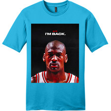 NEW Art Society MJ AIR 23 IM BACK TURQUOISE Tee Shirt SM-4XLARGE MADE IN USA