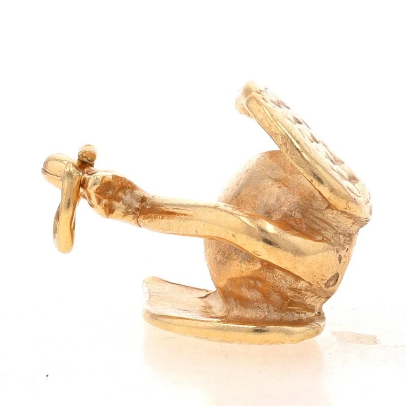 Yellow Gold Floating Swan Charm - 10k Graceful Bird - Image 3 of 4