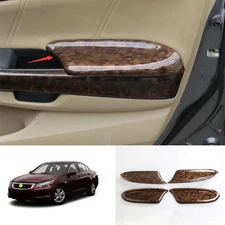 For Honda Accord Crosstour 2008-2012 Tan Wood Grain Interior Door Armrest Panels