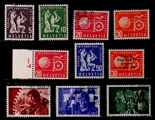SWITZERLAND: 1956 - 75 STAMPS OFFICIAL LABOR BUREAU WITH UNUSED SOUND - 第 1/1 張圖片