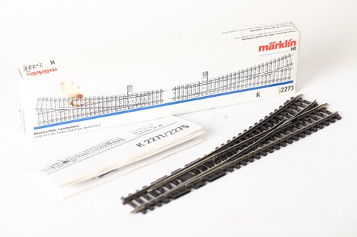 Märklin H0 K-Gleise 2273 Handweiche Links   225 mm R 902,4 mm 14,5° OVP (347321) | Zustand: Gebraucht