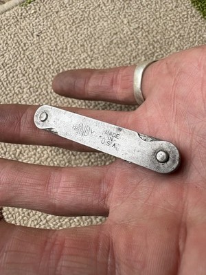 Vintage HANDY Machinist Screw Pitch V Thread Gauge MADE IN USA