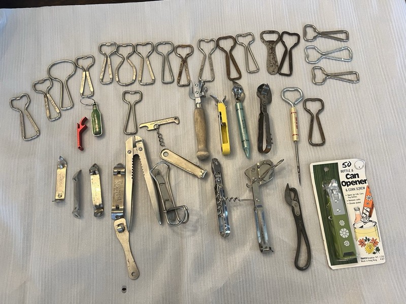 Lot of 39 Vintage Can Bottle Cap Openers Assorted Brands