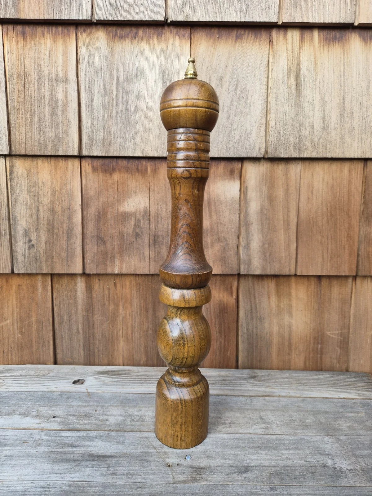 Mid Century Modern Huge Giant 16" Peppermill Pepper Grinder Teak Wood Japan VTG