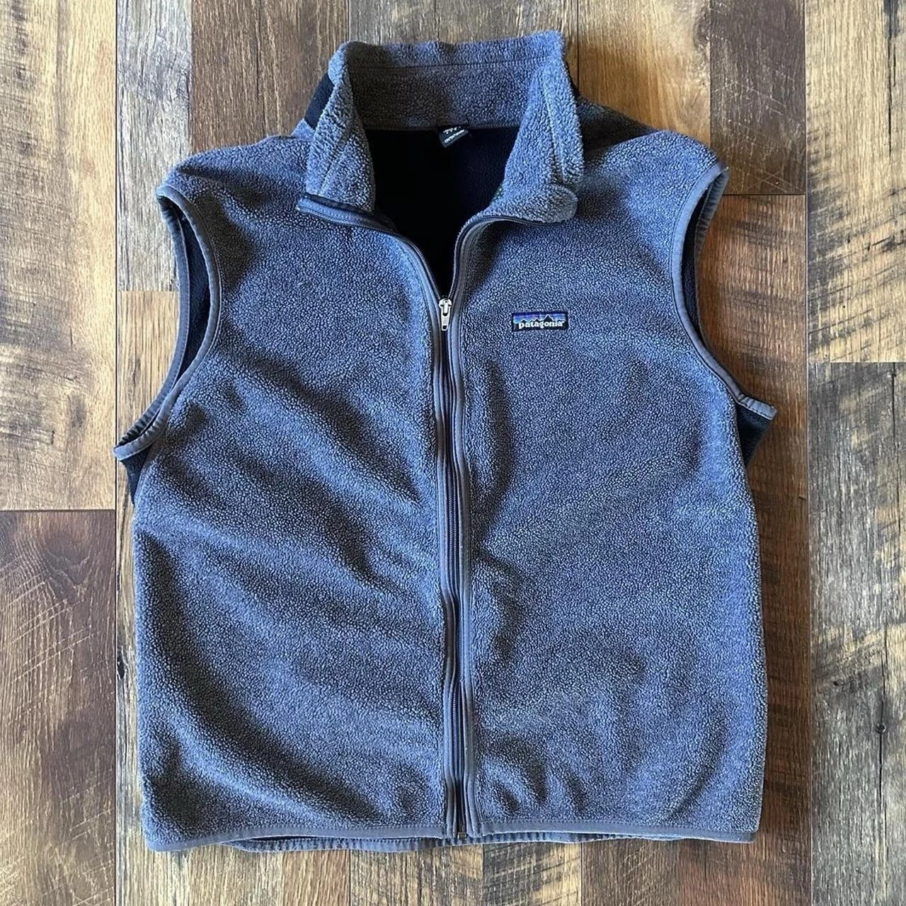 Vintage 90s Patagonia Men’s Gray Full Zip Fleece Vest Size L Made In USA