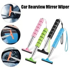 Telescopic Car Side Mirror Squeegee Car Rearview Mirror Wiper Cleaner Tool