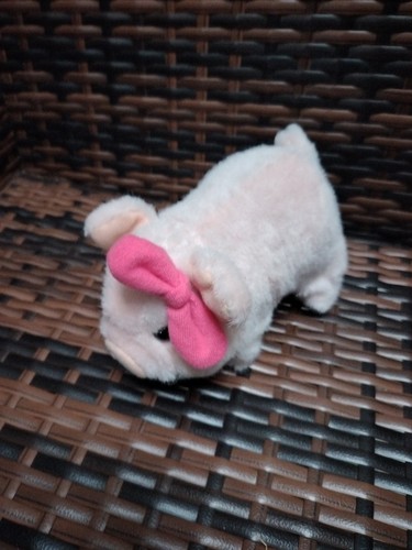 Walking Toy Pig Plush Pinky Piglet Bow Girl Toy Bacon Bits Animated Sounds Oinks - Picture 4 of 10