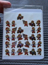 Vintage Nintendo Super Mario Bros Kart Sticker Sheet Incomplete Rare Promo NES