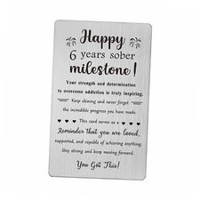 Sobriety Gifts - Recovery Gifts for Women Men - Sober Gifts Sober 6 Year