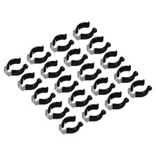 20pcs T8 U Clips Holder Bracket for LED Light Bulb Mounting Pipe Clamps Black