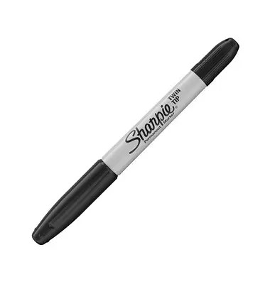 2-24x Sharpie Permanent-Marker ''TWIN TIP'', Strichfarbe: schwarz SPARE BIS ZU 59%