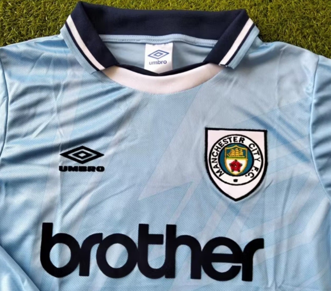 Manchester City 1993 Home Umbro PREMIER LEAGUE Oasis Brother