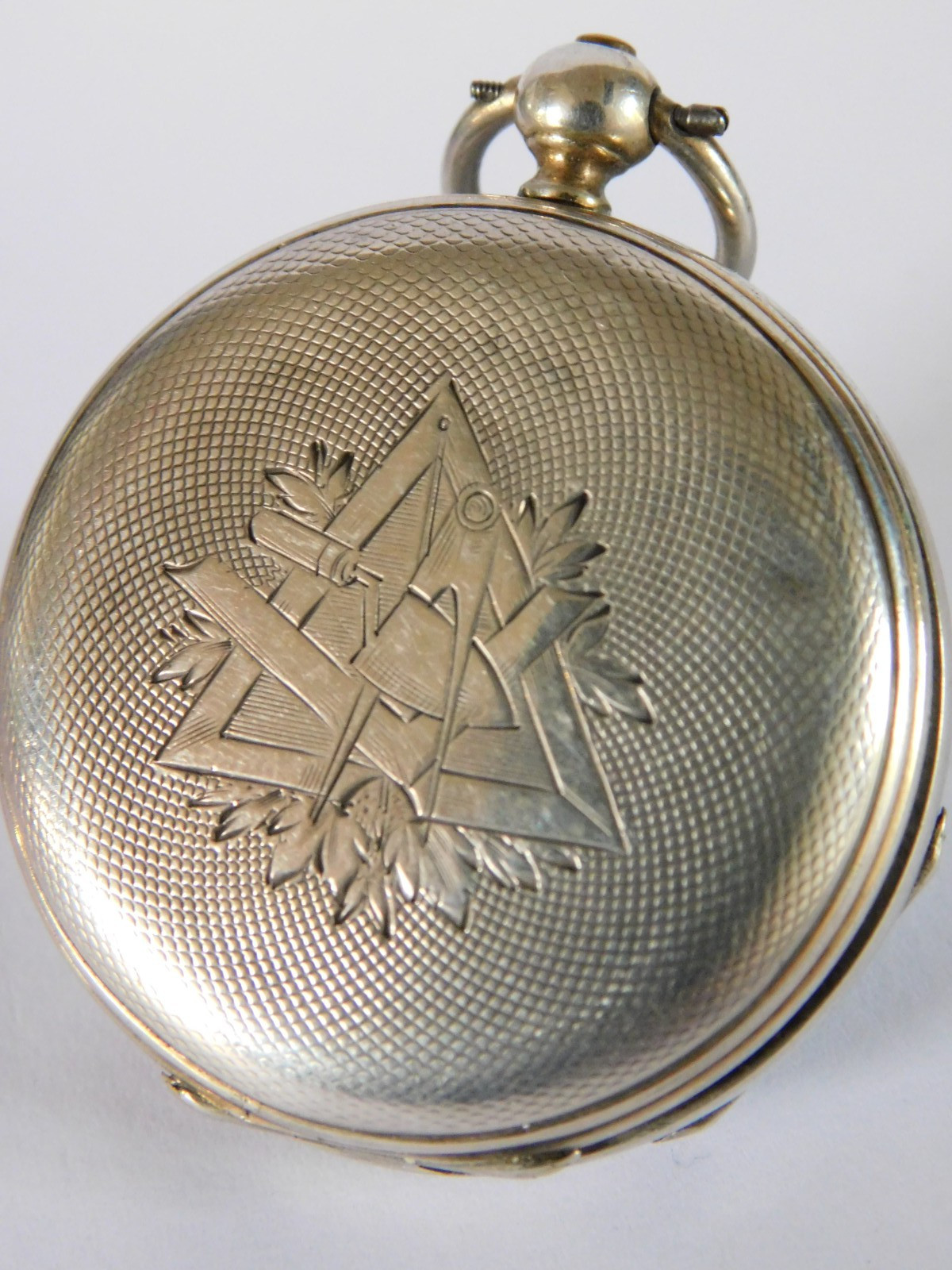 MASONIC / FREEMASONRY ANTIQUE SOLID SILVER CYLIND… - image 2