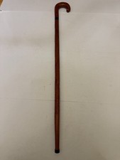Vintage Wooden Cane Carved Spiral Type Pattern Made in India