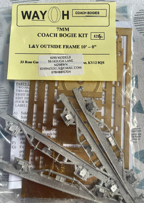 SPUR O WAYOH COACH DREHGESTELL-KIT - L & Y AUSSENRAHMEN 10'' 0''