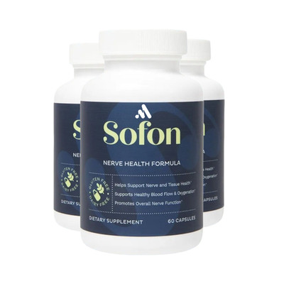 3-Pack Sofon Capsules   All Natural Super Nerve Health Support - 180 Caps