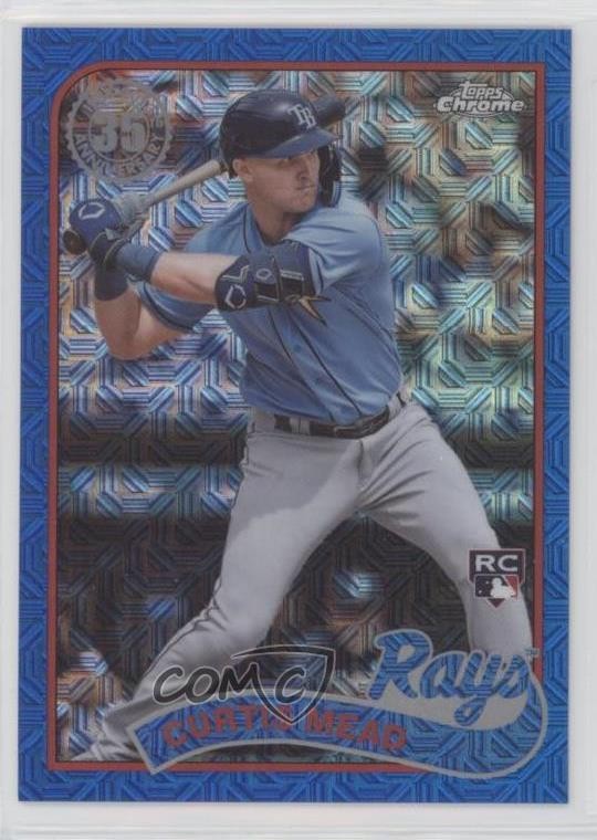 2024 Topps Chrome 1989 Silver Pack Blue Refractor 20/150 Curtis Mead Rookie RC