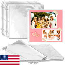 Vmiapxo 12x12 Scrapbook Page Protectors 100 Pack for 3-Ring Binders