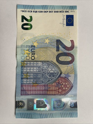 #ad 20 Euro Banknote 2015 Fancy Triple 7 SN UNC 966777 $54.00