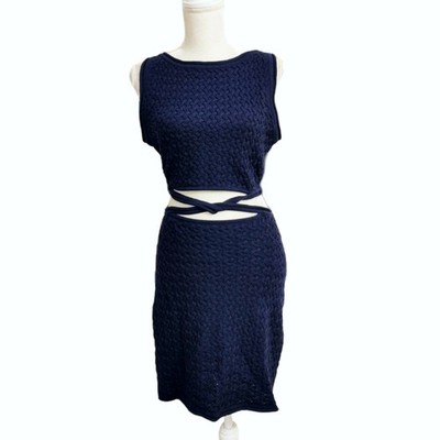 dissh knit midi dress HAL PLASTER LONG SLEEVE MIDI DRESS