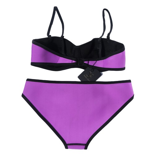 Summer Neoprene Bikini Set Wet Suit Swimsuit Triangle Mesh Top Adjustable Ties - Picture 15 of 42