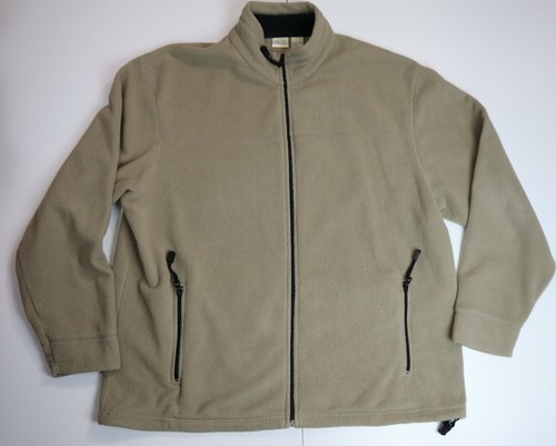 MEN'S BEIGE FLEECE FULL ZIP JACKET 