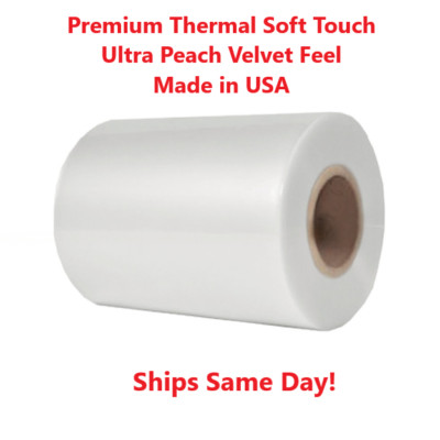 1.5 mil Premium Soft Touch Peach Velvet Laminating Film 12.75'' x 3000' - 3'' Core