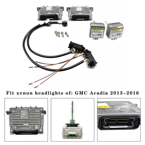 2x Xenon Ballast&HID D3S Light Bulb Wire Kit Control Unit For GMC Acadia 13-16U4