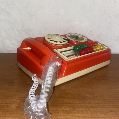 VINTAGE TOY TELEPHONE CLOCK OLD TIME Made In Hong Kong Nuovo No Box - Foto 2 di 7