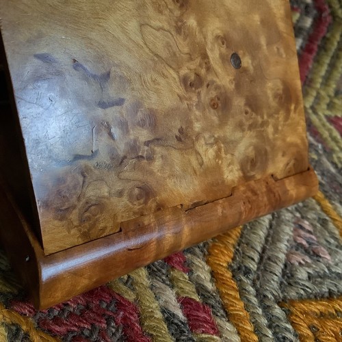 Rose Root Wood Trinket Tobacco Pill Box Snuff Cigarette Antique Black Forest Art - Picture 3 of 9