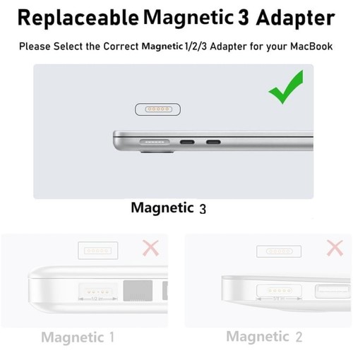 NEW Genuine Apple 140W USB-C to Magnetic 3 Cable, Compatible with Mac Pro/Air 2M - Picture 2 of 10