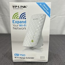 TP-Link AC 750 Wi-Fi Range Extender Model RE200 White New Open Box
