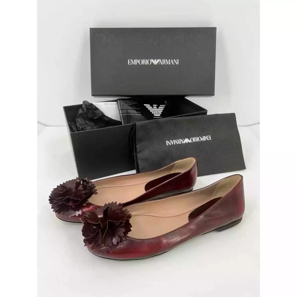 Armani ballet flats sale