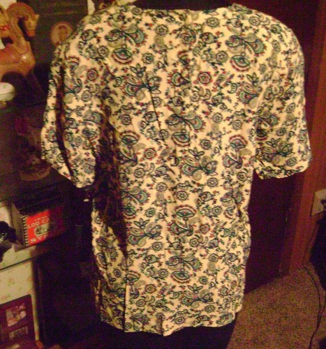 CHARTER CLUB KLASSISCHE PAISLEY-/BLUMENDRUCK KURZARM GRÖSSE 12 DAMEN BLUSE/TOP - Bild 6 von 8