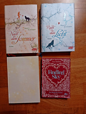 4x Young Adult Romantasy Bücher Paket Obsidian Nach dem Sommer Finding Sky