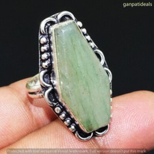 Amazonite Gemstone Handmade Ring Jewelry US Size- 7.5 GR-31610