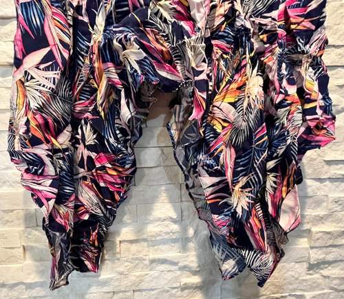 EUC Womens LAUNDRY by Shelli Segal Handkerchief Asymmetric Skirt Floral Large - Picture 4 of 6