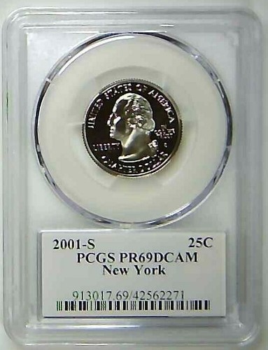 2001-S 25C State Quarter New York PCGS PR69 DCAM CLAD 22srl0115 - Picture 2 of 2