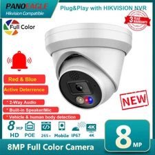 HIK Compatible 8MP ColorVu Active Deterrence Tioc 2-way audio ip camera