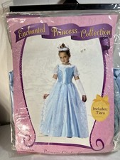 Princess Cinderella Childs Costume Size Medium Halloween Cosplay Dress Up Blue