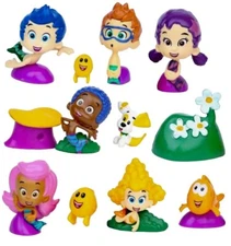 12pc Bubble Guppies Playset Molly Gil 12 Figure Cake Topper Toy Doll Set Cupcake