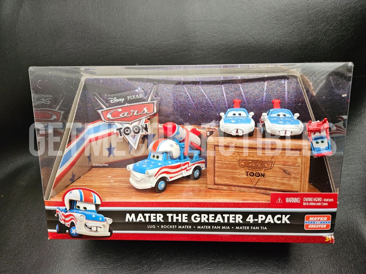 DISNEY PIXAR CARS MATER THE GREATER LUG ROCKET FAN MIA TIA read 4