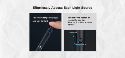 Olight O’Pen Glow EDC Pen with Flashlight and Green Pointer - Picture 5 of 7