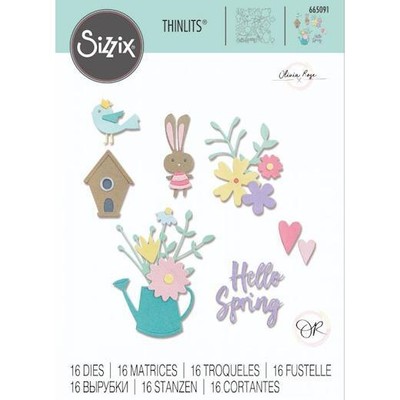 Sizzix Thinlits Stanz-Set 16-teilig - Hello Spring 665091