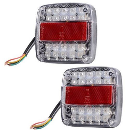 26LED Stop Rear Tail Reverse Light Indicator License Plate Lamp Truck Trail Y-b - Picture 8 of 8