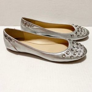 nine west silver flats